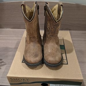 Toddler Distressed Brown Cowboy Boots